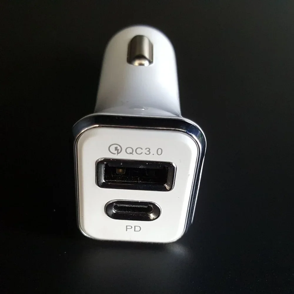 Fast PD Car Charger Dual Port Type C and USB A Port